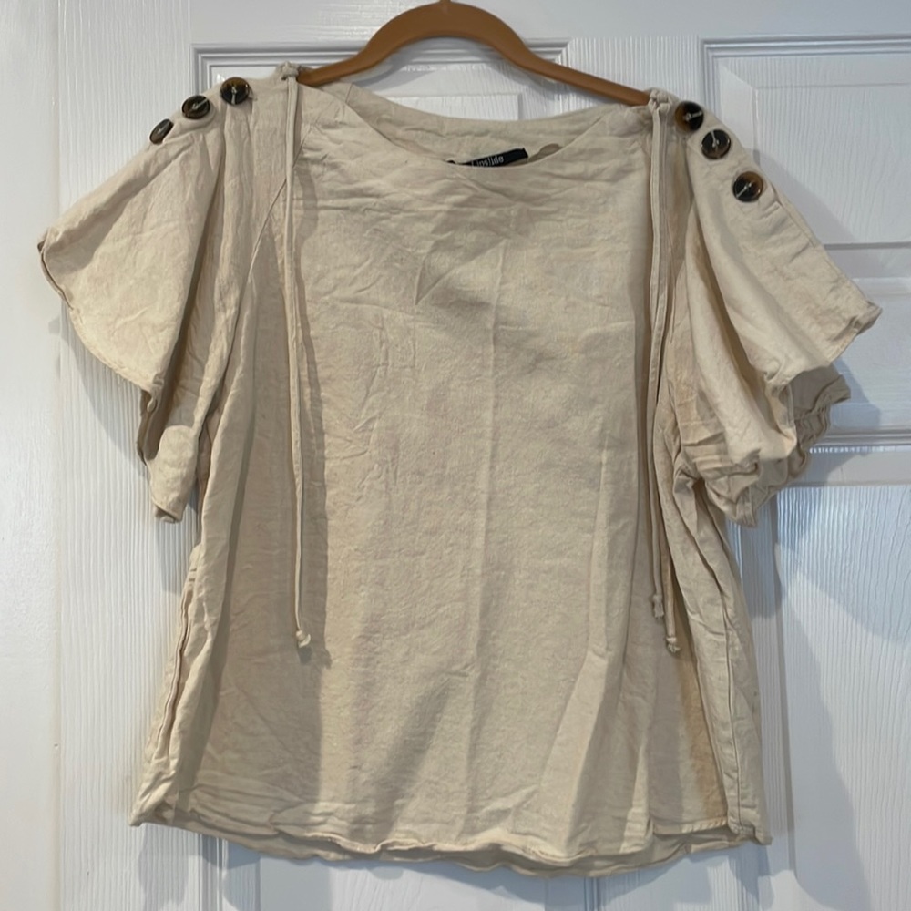 Flowy cotton/linen shirt